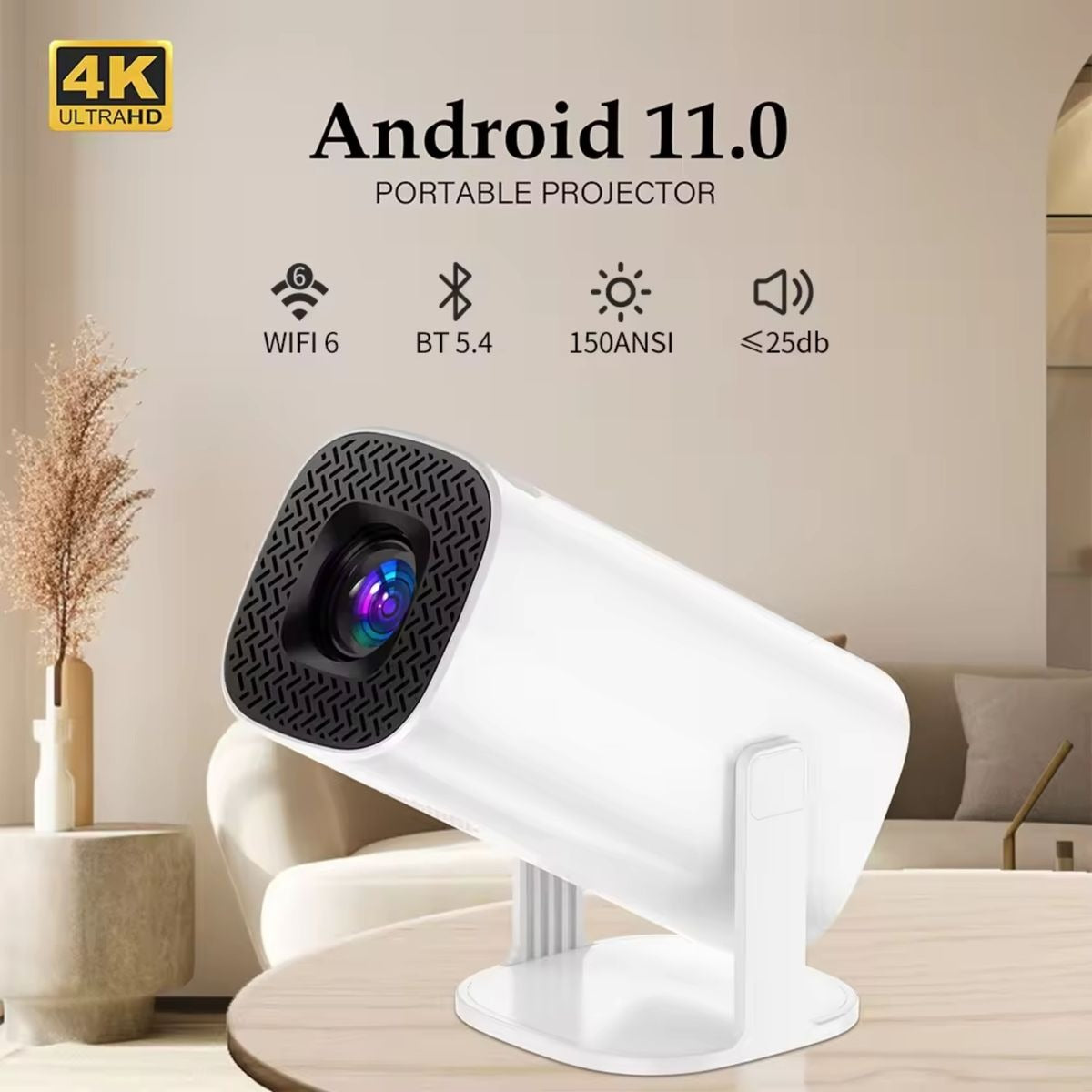 Android 11 Portable Projector