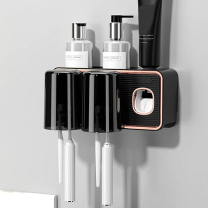 Wall-Mounted Toothbrush & Toothpaste Organiser