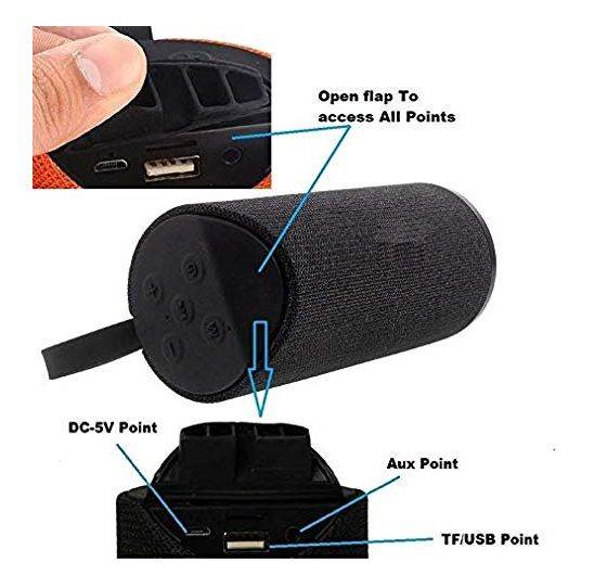 Splashproof Portable Bluetooth Speaker