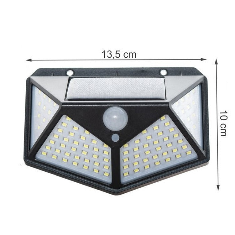 Pack of 6 Four Direction Outdoor Solar Wall Lamp (Small)