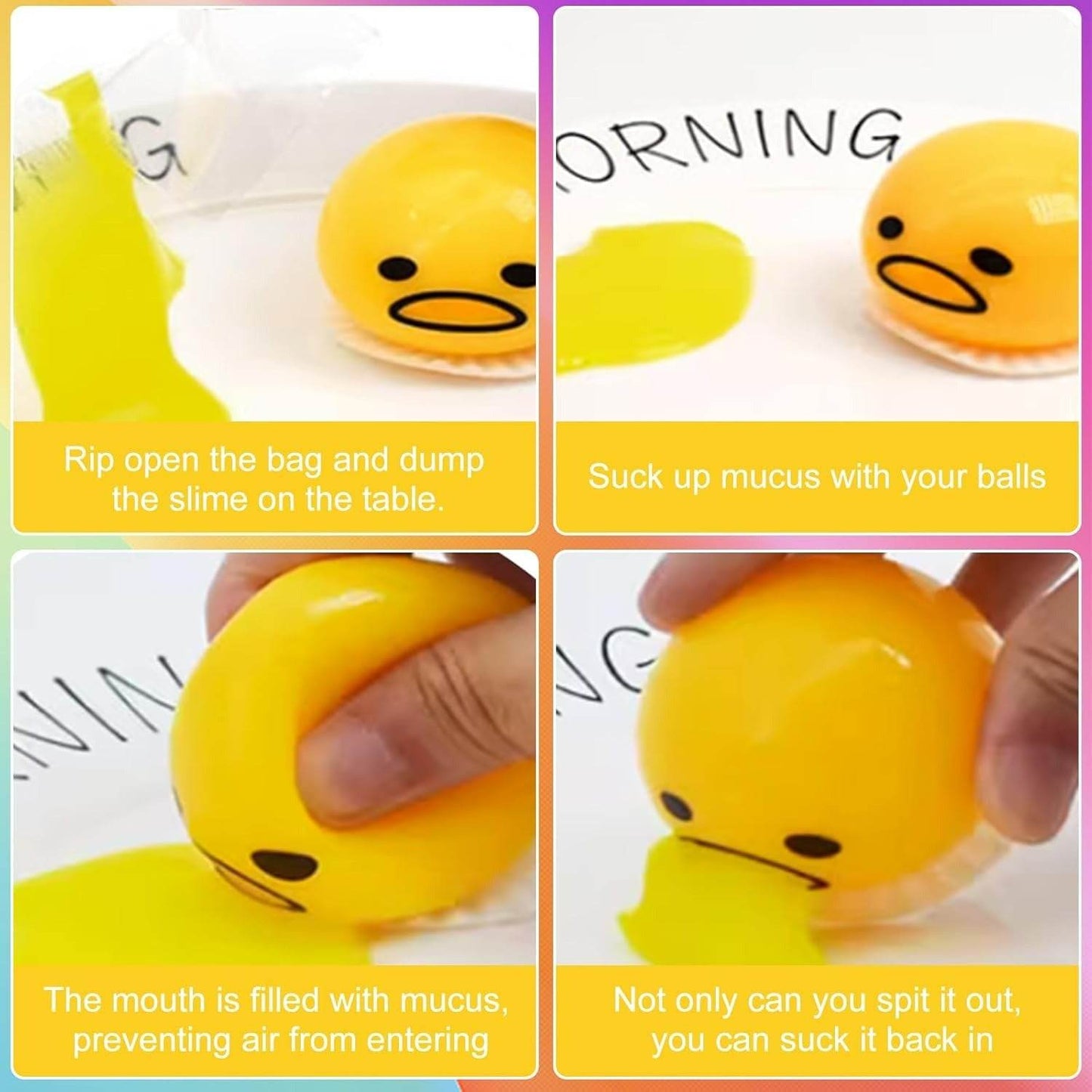 Egg Yolk Pressure Ball Squeeze Toy (Each)