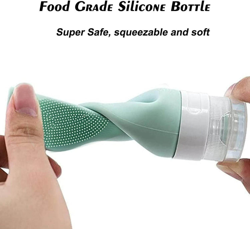 Silicone Shower Gel Scrubbing Bottle Set (90ml)(4 pcs)