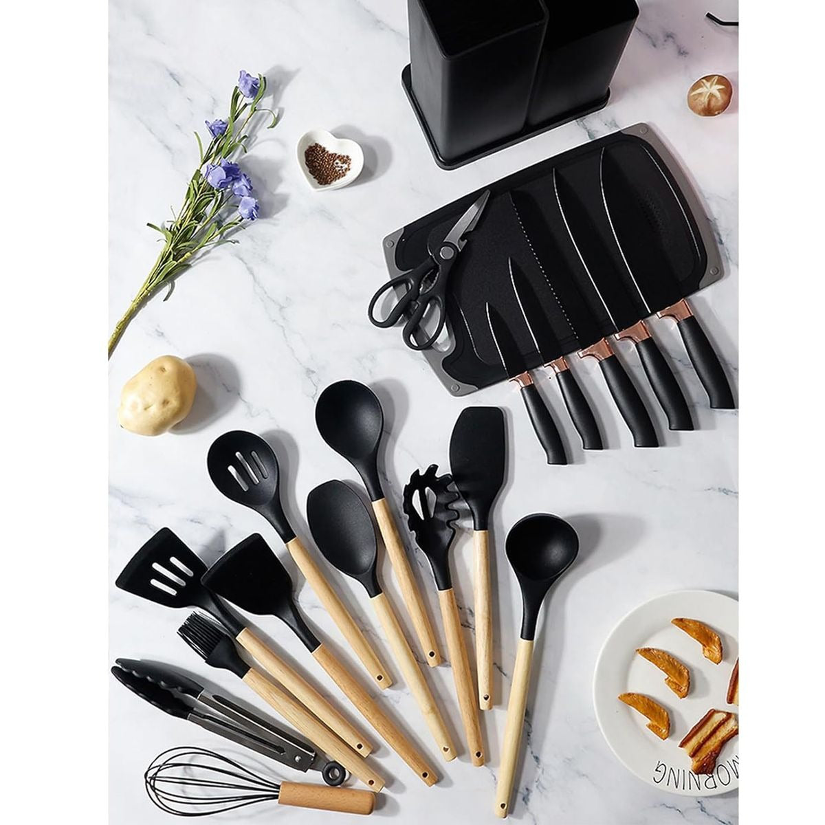 Ultimate Cooking Knife and Mini Utensil Set (19 pcs)