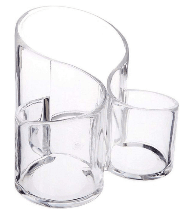 Acrylic Three Compartment Make-Up Organiser