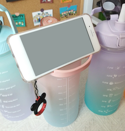 Combo: Vibrant Motivational Water Bottles (2 pcs)(Blue)