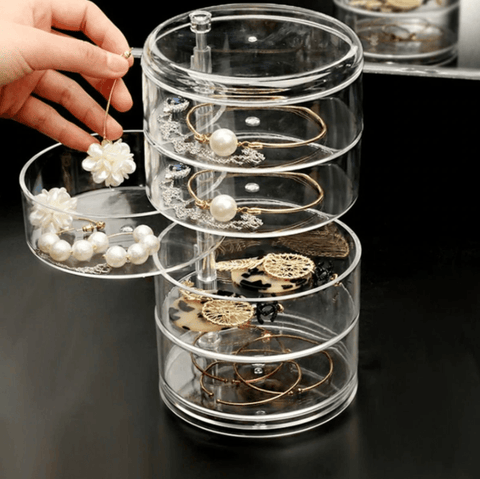 Rotating Acrylic Jewellery Storage Box (5 Tier) - Alt View