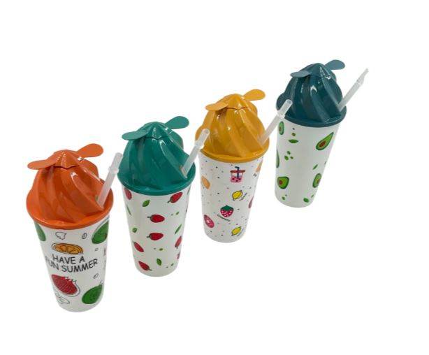 Ice Cream Water Cup With Lid (500ml)(12 pcs) - DMC Wholesale