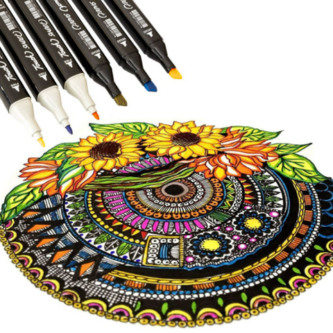 Coloured Dual Marker And Highlighter Pen Set (36 pcs) - Alt View
