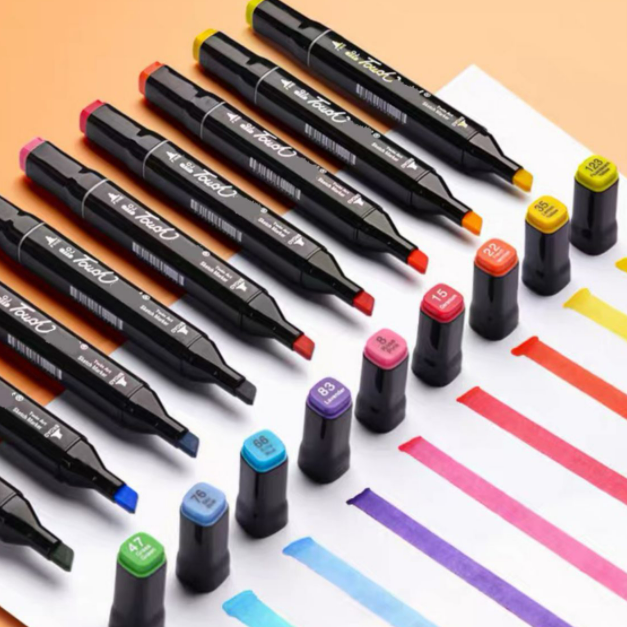 Coloured Dual Marker And Highlighter Pen Set (36 pcs)