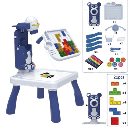 4in1 Writing Painting board with LED Projector Toy Table - DMC Wholesale