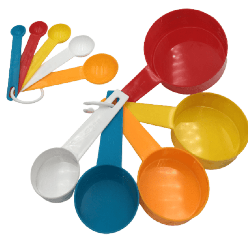 Plastic Measuring Scoop And Spoon Set (10 pcs)
