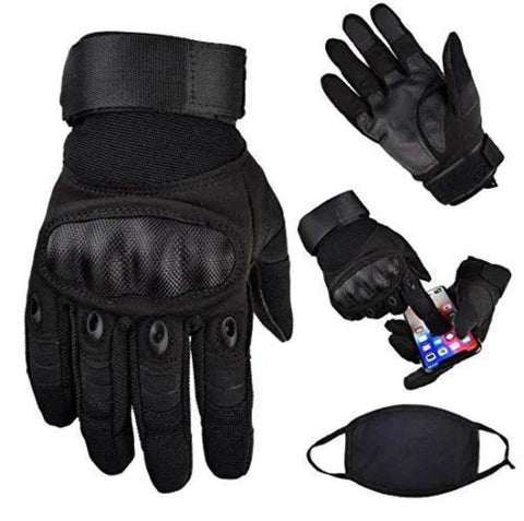Biking Gloves For Men (Black) - Alt View