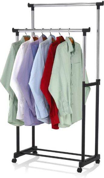 Double Hanging Garment Rack - DMC Wholesale