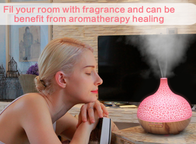 Ultrasonic Air Humidifier Essential Oil Diffuser (550ml)