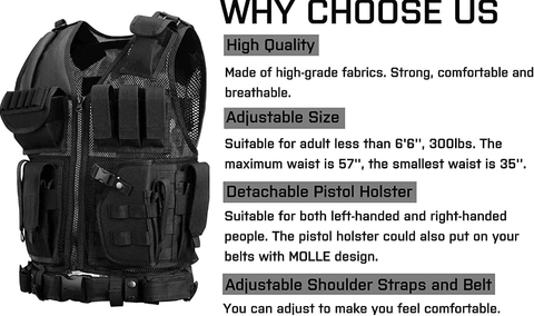 Adjustable Lightweight Tactical Vest - Alt View