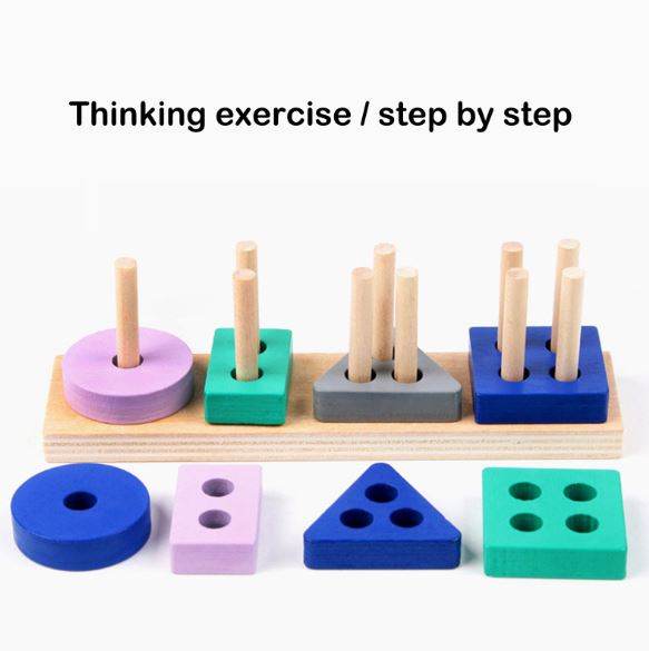 Super Tiny Wooden Sorting And Stacking Toy