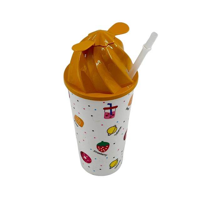 Ice Cream Water Cup With Lid (500ml)(12 pcs) - DMC Wholesale