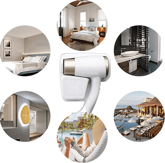 Wall Mounted Hair Dryer and Plug - DMC Wholesale