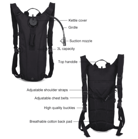 Hydration Backpack Biking and Hiking (3L) - DMC Wholesale