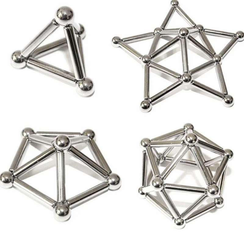 Magnetic Assembled Iron Rod And Ball Set (40 pcs)