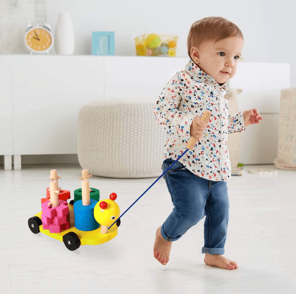 Wooden Caterpillar Toy with Columns - DMC Wholesale