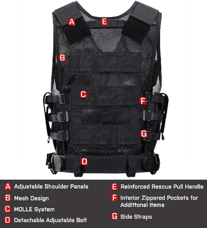 Adjustable Lightweight Tactical Vest - DMC Wholesale