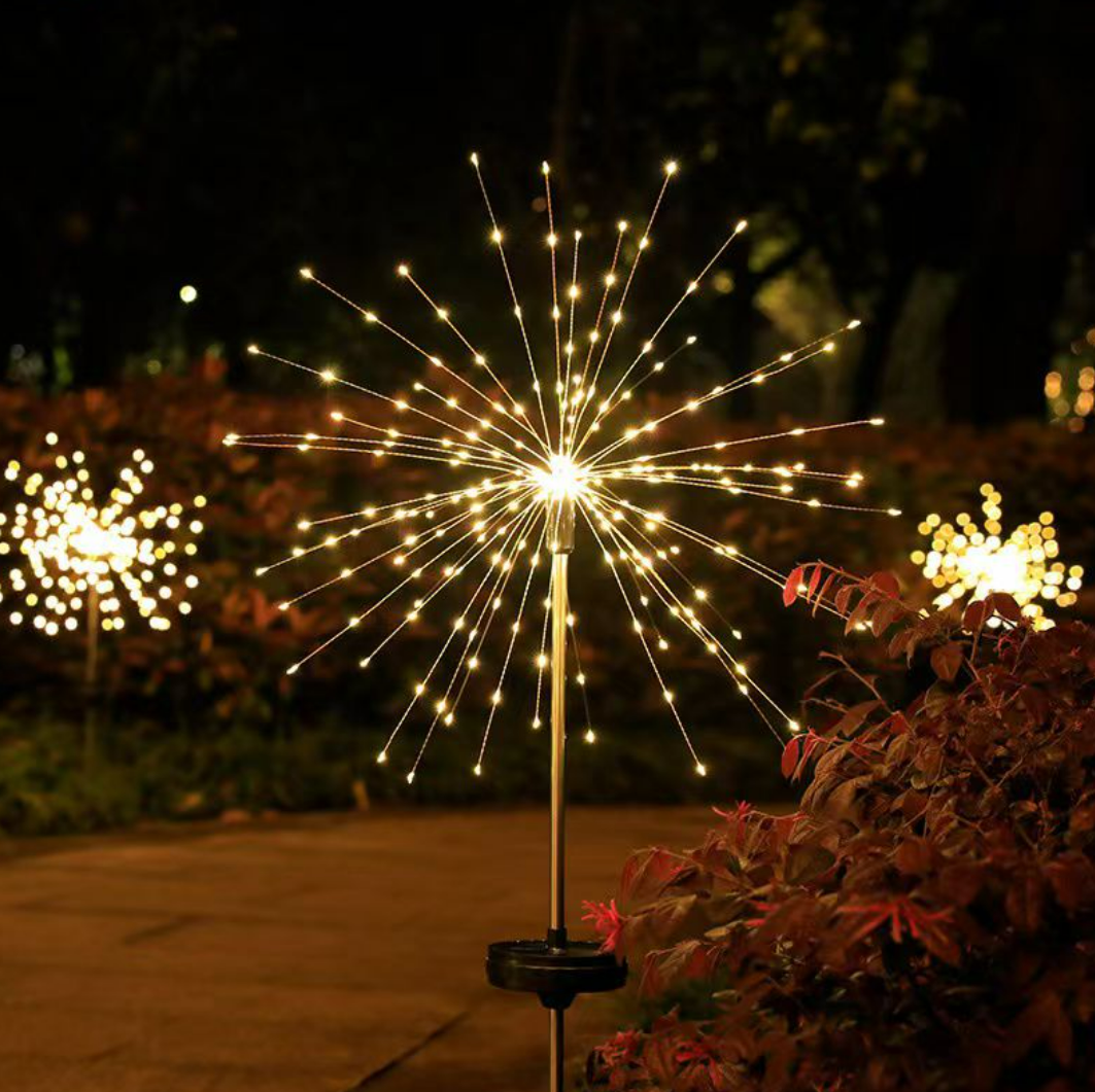 Outdoor Waterproof Solar Firework Light (2 pcs)(Yellow)