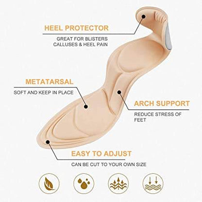 4D Soft Sponge Heel Insoles (2 pcs) - DMC Wholesale