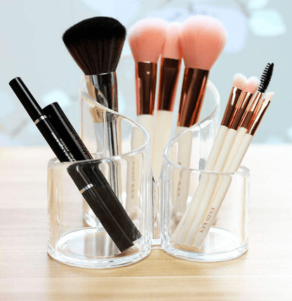 Acrylic Three Compartment Make-Up Organiser - DMC Wholesale