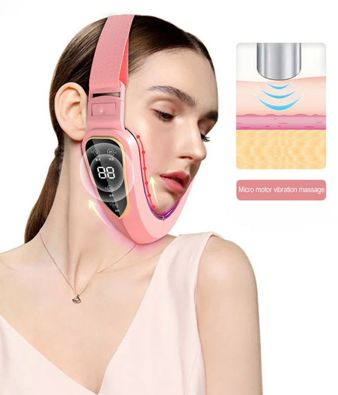 LED Photon Therapy Vibration Facial Slimming Massager