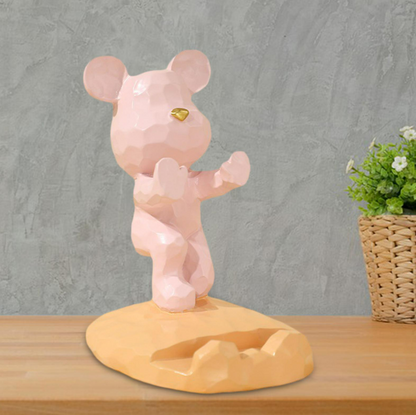 Bear Sculpture Mobile Phone Stand