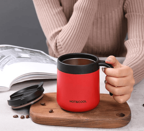 Double Steel Thermos Coffee Mug (500ml) - Alt View