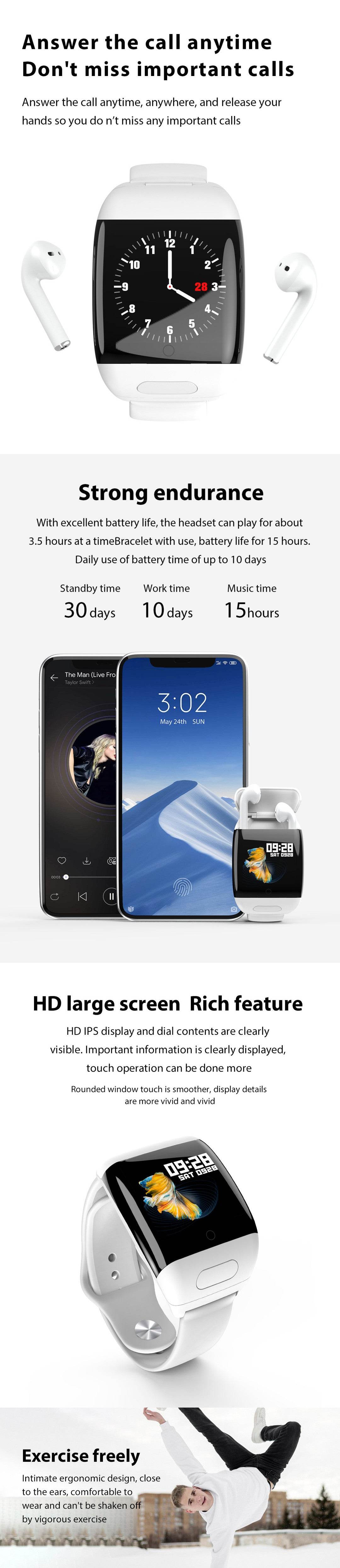 Smart Watch with Wireless Earbuds - DMC Wholesale