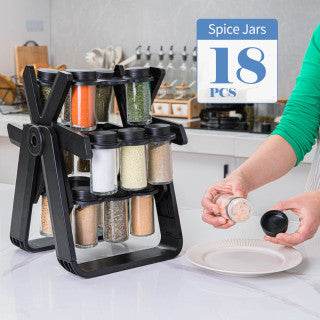 Jar Rotating Spice Rack (18 pcs) - DMC Wholesale