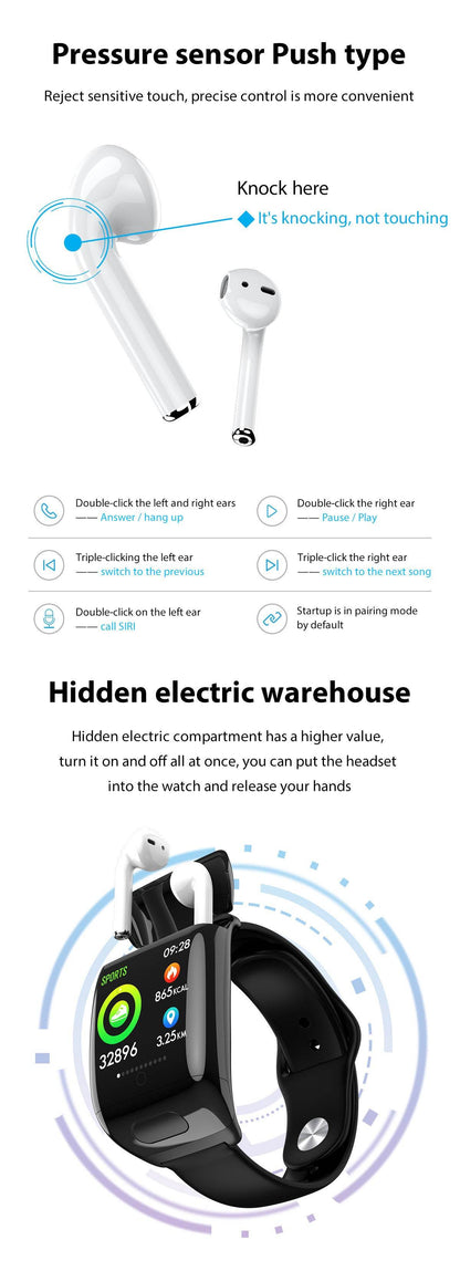 Smart Watch with Wireless Earbuds - DMC Wholesale