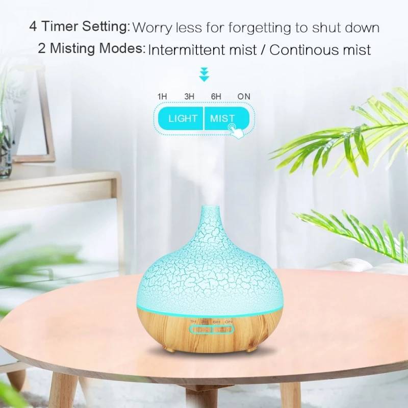Ultrasonic Air Humidifier Essential Oil Diffuser (550ml)