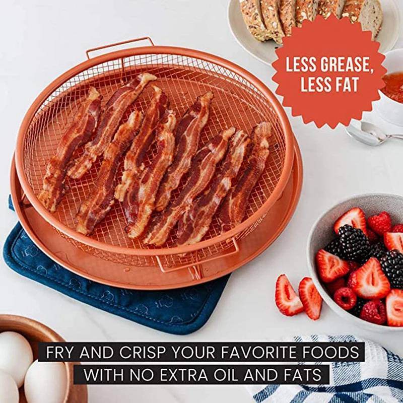 Round Copper Chef Crisper Over Fryer - DMC Wholesale