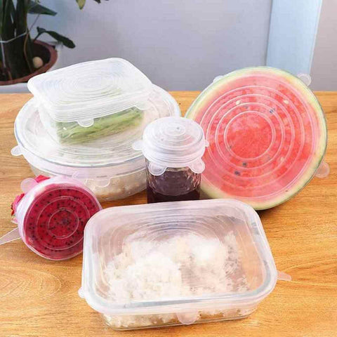 Reusable Stretch Silicone Lids (6 pcs) - Alt View