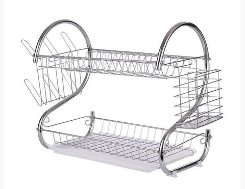 Stainless Steel Dish Drainer (2 Tier) - Alt View