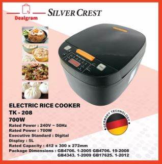 Digital Electric Black Rice Cooker (5L) - DMC Wholesale